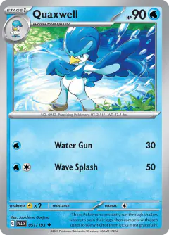Quaxwell Uncommon card from Paldea Evolved