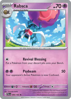 Rabsca Rare card from Paldea Evolved