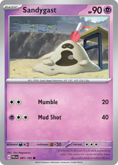 Sandygast Common card from Paldea Evolved