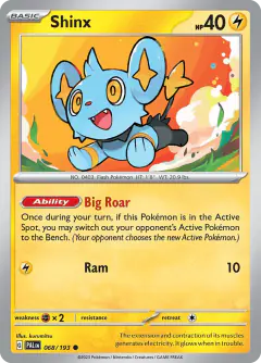 Shinx Common card from Paldea Evolved