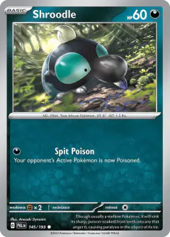 Shroodle Common card from Paldea Evolved