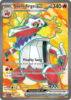Skeledirge ex Ultra Rare card from Paldea Evolved