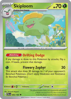 Skiploom Uncommon card from Paldea Evolved