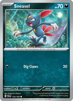 Sneasel Common card from Paldea Evolved