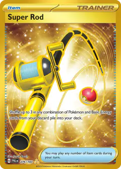 Super Rod Hyper Rare card from Paldea Evolved