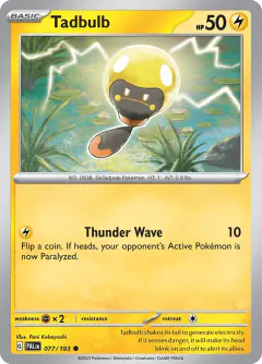 Tadbulb Common card from Paldea Evolved