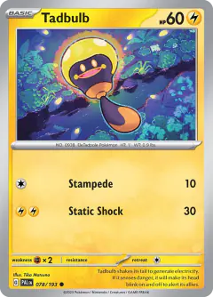 Tadbulb Common card from Paldea Evolved