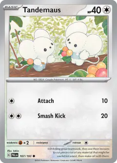 Tandemaus Common card from Paldea Evolved