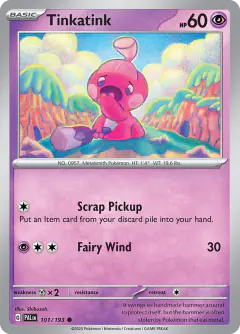 Tinkatink Common card from Paldea Evolved
