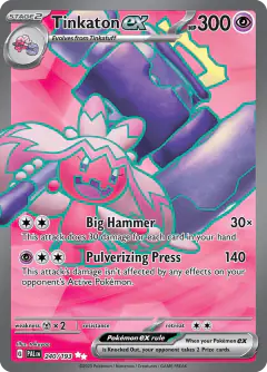 Tinkaton ex Ultra Rare card from Paldea Evolved