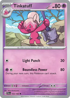 Tinkatuff Uncommon card from Paldea Evolved