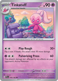 Tinkatuff Uncommon card from Paldea Evolved