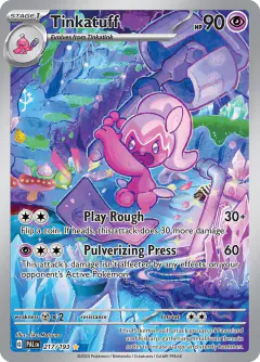 Tinkatuff Illustration Rare card from Paldea Evolved