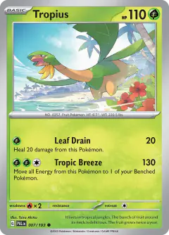 Tropius Common card from Paldea Evolved