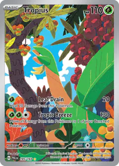 Tropius Illustration Rare card from Paldea Evolved