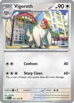 Vigoroth Uncommon card from Paldea Evolved