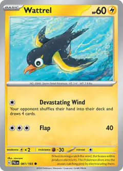 Wattrel Common card from Paldea Evolved