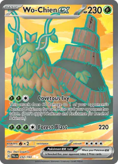 Wo-Chien ex Ultra Rare card from Paldea Evolved