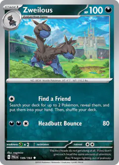 Zweilous Uncommon card from Paldea Evolved