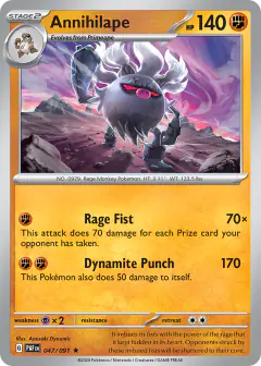 Annihilape Rare card from Paldean Fates