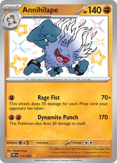 Annihilape Shiny Rare card from Paldean Fates