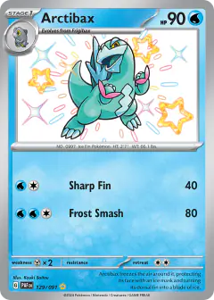 Arctibax Shiny Rare card from Paldean Fates
