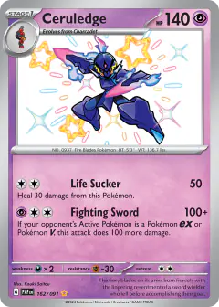 Ceruledge Shiny Rare card from Paldean Fates