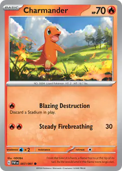 Charmander Common card from Paldean Fates
