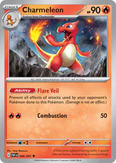 Charmeleon Uncommon card from Paldean Fates