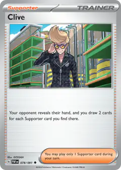 Clive Uncommon card from Paldean Fates