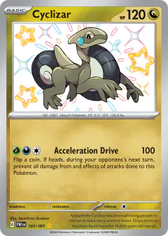 Cyclizar Shiny Rare card from Paldean Fates