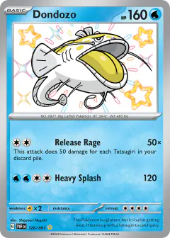 Dondozo Shiny Rare card from Paldean Fates