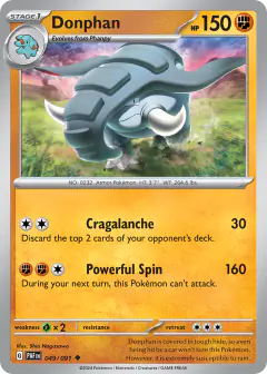Donphan Uncommon card from Paldean Fates