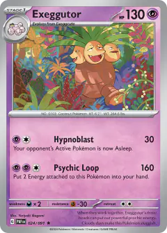 Exeggutor Rare card from Paldean Fates