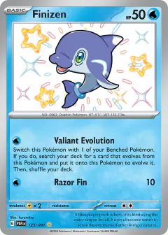 Finizen Shiny Rare card from Paldean Fates