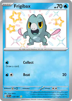 Frigibax Shiny Rare card from Paldean Fates