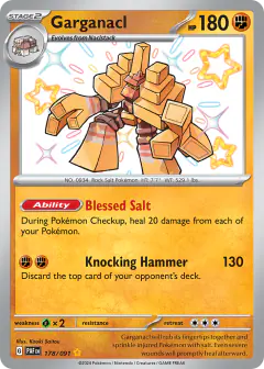 Garganacl Shiny Rare card from Paldean Fates
