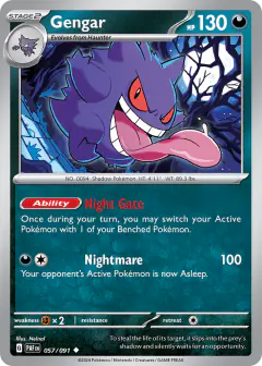 Gengar Uncommon card from Paldean Fates
