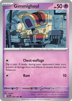 Gimmighoul Common card from Paldean Fates