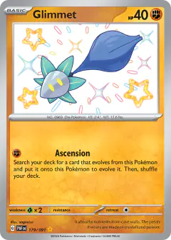 Glimmet Shiny Rare card from Paldean Fates