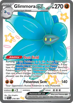 Glimmora ex Shiny Ultra Rare card from Paldean Fates