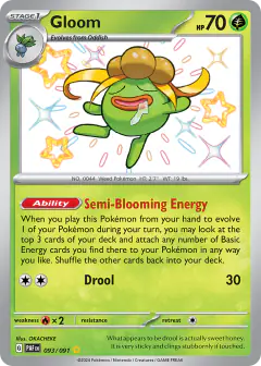 Gloom Shiny Rare card from Paldean Fates