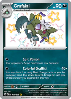 Grafaiai Shiny Rare card from Paldean Fates