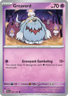 Greavard Common card from Paldean Fates