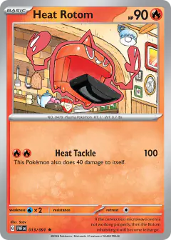 Heat Rotom Rare card from Paldean Fates
