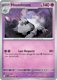 Houndstone Rare card from Paldean Fates