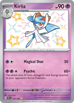 Kirlia Shiny Rare card from Paldean Fates