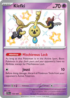 Klefki Shiny Rare card from Paldean Fates