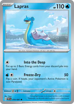 Lapras Common card from Paldean Fates