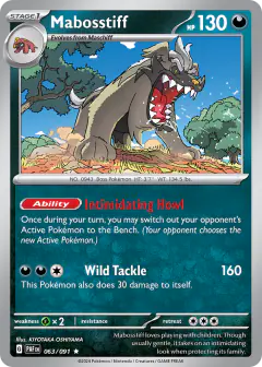 Mabosstiff Rare card from Paldean Fates